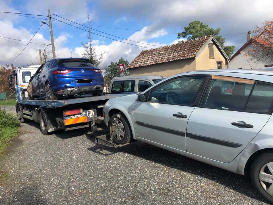 Transport groupé de voitures sur plateau